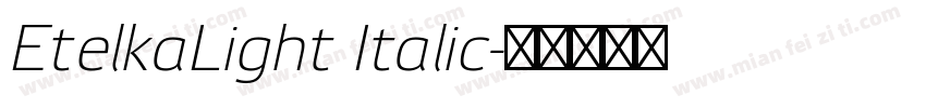 EtelkaLight Italic字体转换